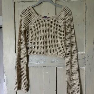 Light brown Urban Outfitters mesh cover up